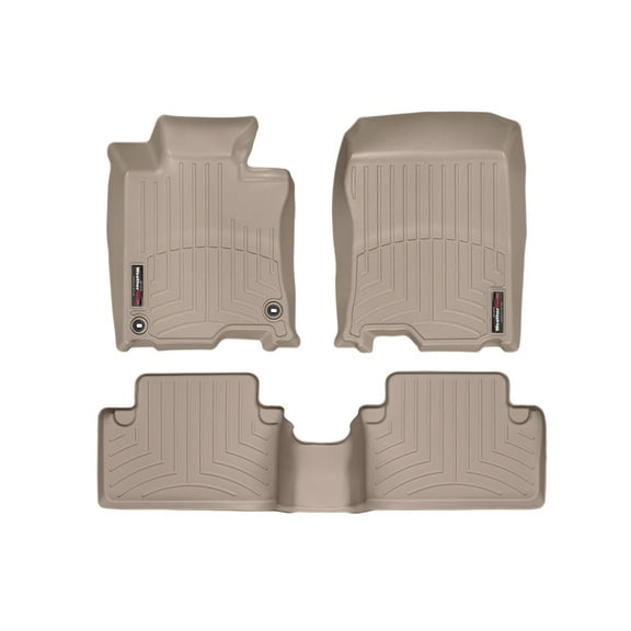 WeatherTech Custom Fit FloorLiners compatible with 2009-2014 Acura TSX - 1st & 2nd Row, Tan