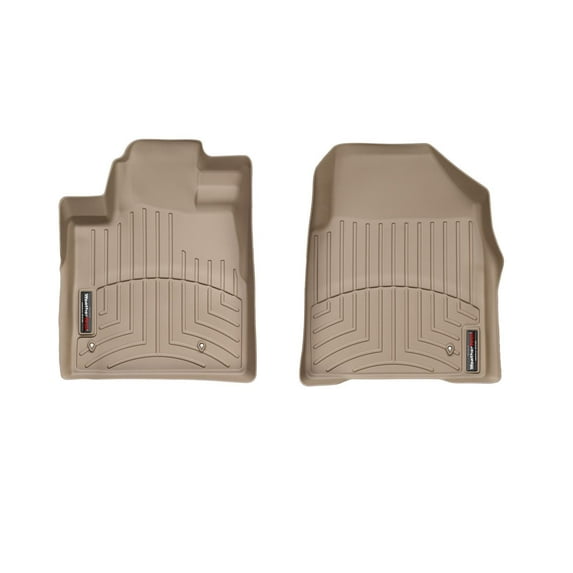 WeatherTech Custom Fit FloorLiners compatible with 2009-2015 Honda Pilot - 1st Row (Driver & Passenger), Tan