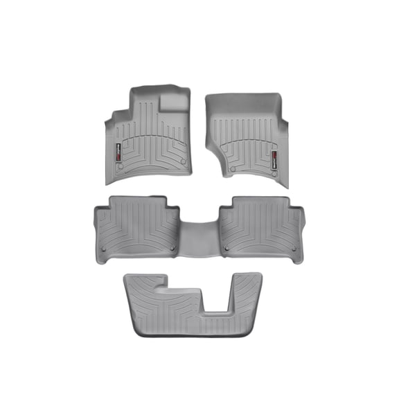 WeatherTech Custom Fit FloorLiners compatible with 2011-2015 Audi Q7 - Complete Set (1st, 2nd, & 3rd Row), Grey