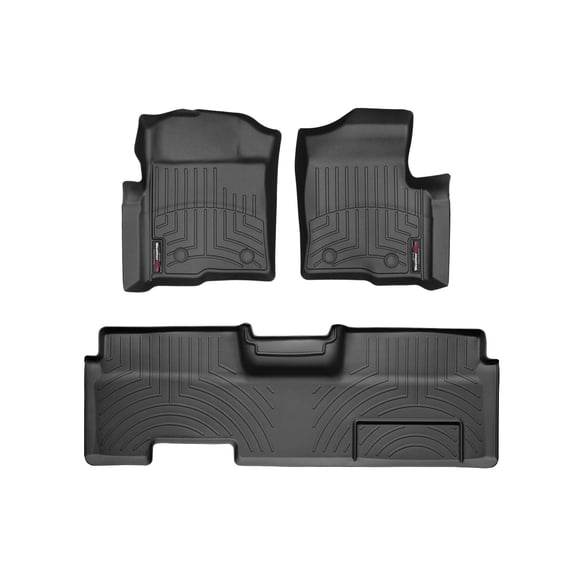 WeatherTech Custom Fit FloorLiners compatible with 2010-2010 Ford F-150 - 1st & 2nd Row, Black