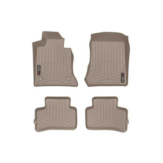 WeatherTech Custom Fit FloorLiners compatible with 2010-2012 Mercedes GLK-Class - 1st & 2nd Row (2-pc. Rear Liner), Tan