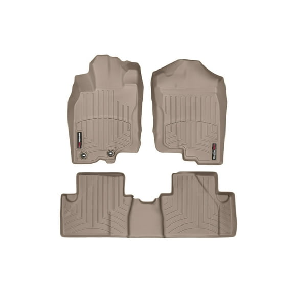 WeatherTech Custom Fit FloorLiners compatible with 2010-2014 Honda Insight - 1st & 2nd Row, Tan