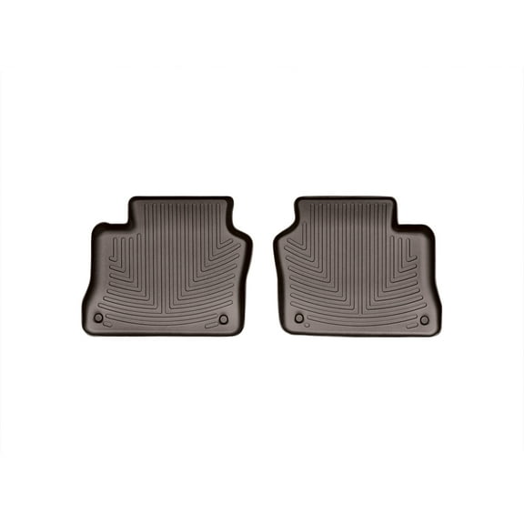WeatherTech Custom Fit FloorLiners compatible with 2010-2016 Porsche Panamera - 2nd Row (2-Piece Liner), Cocoa