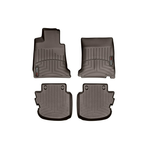 WeatherTech Custom Fit FloorLiners compatible with 2010-2018 Maserati Gran Turismo - 1st & 2nd Row (2-pc. Rear Liner), Cocoa