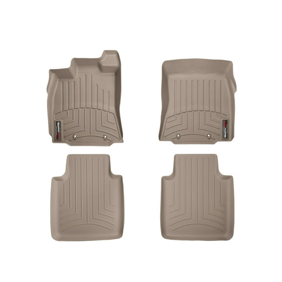 WeatherTech Custom Fit FloorLiners compatible with 2011-2012 Jaguar XJ Series - 1st & 2nd Row (2-pc. Rear Liner), Tan