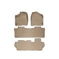 thumbnail image 1 of WeatherTech Custom Fit FloorLiners compatible with 2011-2012 Toyota Sienna - Complete Set (1st, 2nd, & 3rd Row), Tan, 1 of 5