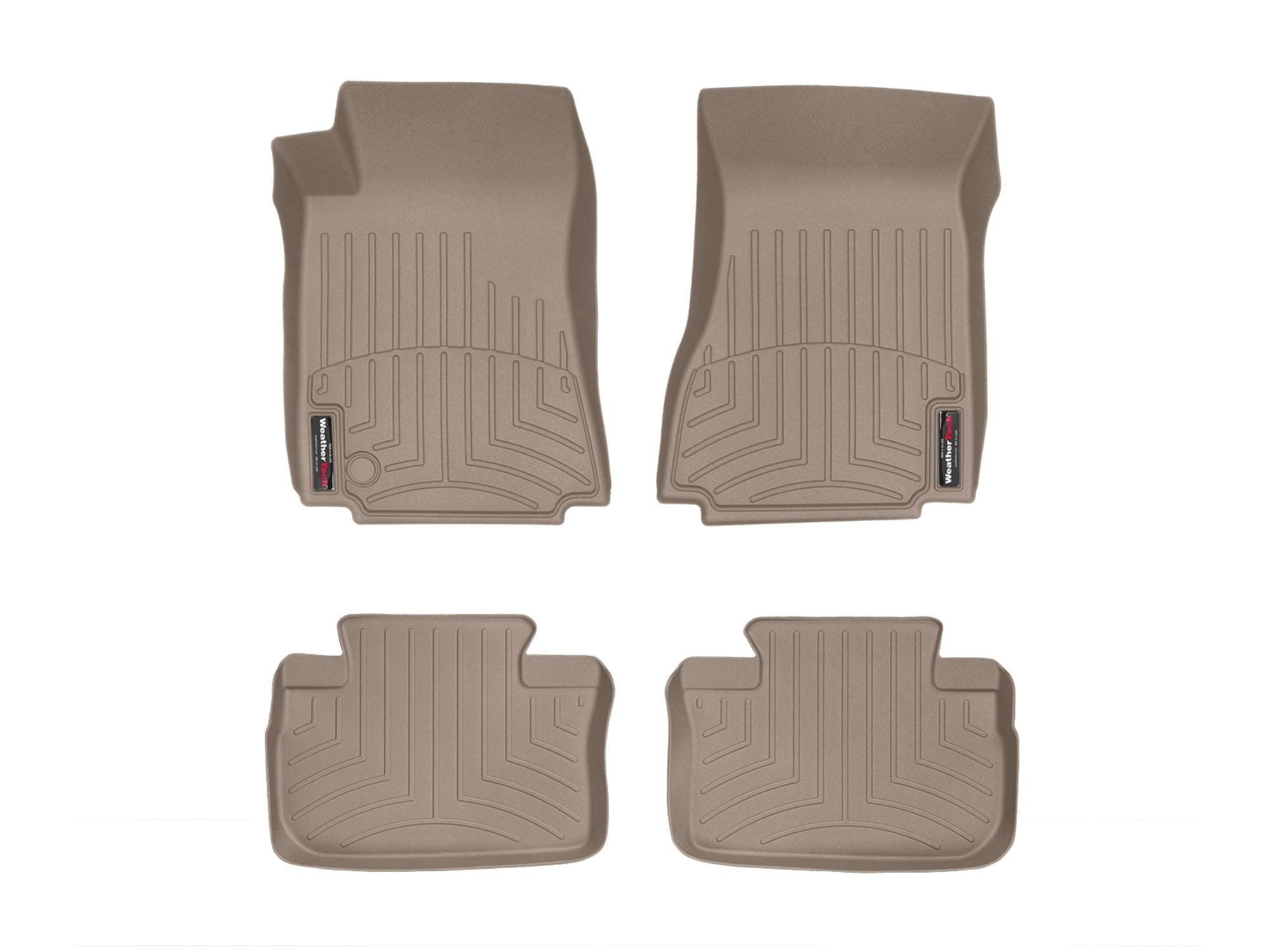 WeatherTech Custom Fit FloorLiner For Cadillac CT6 (Tan) | Laser-Measured, 1st & 2nd Row Protection