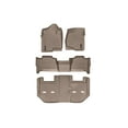 thumbnail image 1 of WeatherTech Custom Fit FloorLiners compatible with 2011-2014 Cadillac Escalade ESV - Complete Set (1st, 2nd, & 3rd Row) w/ Center Aisle, Tan, 1 of 5