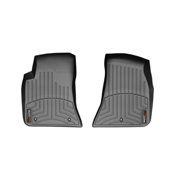 WeatherTech Custom Fit FloorLiners compatible with 2011-2014 Dodge Challenger - 1st Row (Driver & Passenger), Black