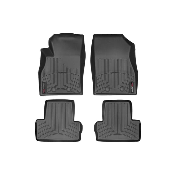 WeatherTech Custom Fit FloorLiners compatible with 2011-2015 Chevrolet Volt - 1st & 2nd Row (2-pc. Rear Liner), Black