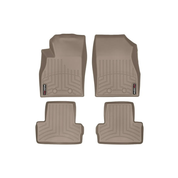 WeatherTech Custom Fit FloorLiners compatible with 2011-2015 Chevrolet Volt - 1st & 2nd Row (2-pc. Rear Liner), Tan
