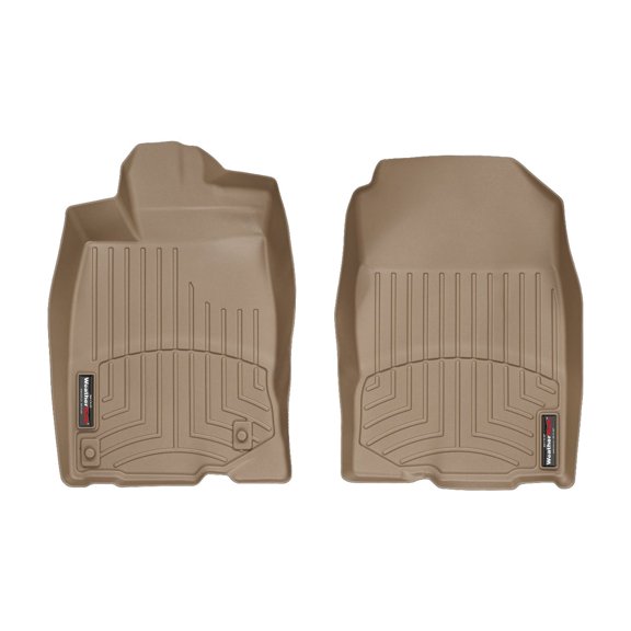 WeatherTech Custom Fit FloorLiners compatible with 2011-2016 Honda CR-Z - 1st Row (Driver & Passenger), Tan