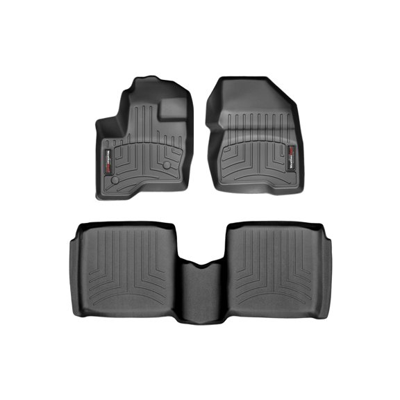 WeatherTech Custom Fit FloorLiners compatible with 2010-2010 Lincoln MKT - 1st & 2nd Row, Black