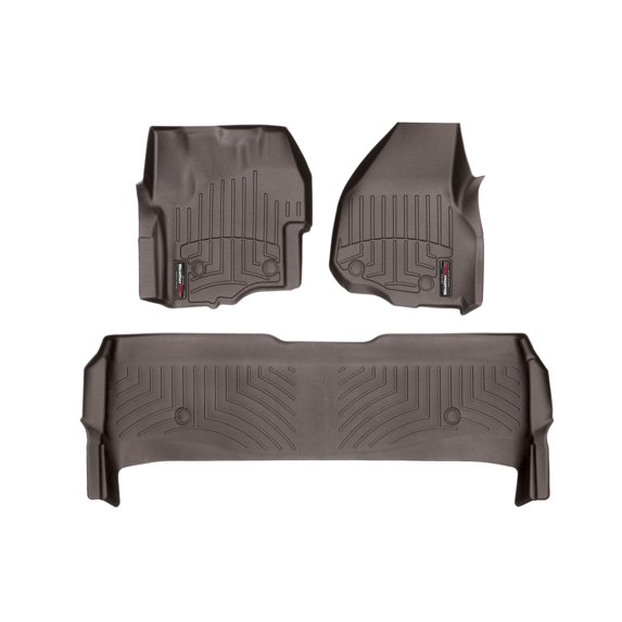 WeatherTech Custom Fit FloorLiners compatible with 2013-2016 Ford Super Duty - 1st & 2nd Row, Cocoa