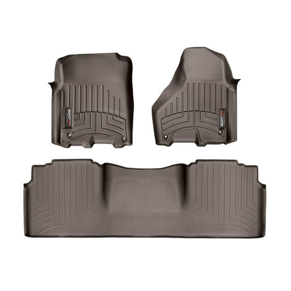 WeatherTech Custom Fit FloorLiners compatible with 2012-2012 RAM Ram 2500/3500 - 1st & 2nd Row, Cocoa