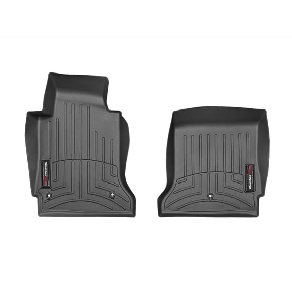 WeatherTech Custom Fit FloorLiners compatible with 2012-2013 Chevrolet Corvette - 1st Row (Driver & Passenger), Black