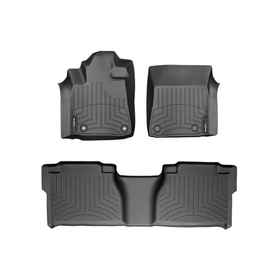 WeatherTech Custom Fit FloorLiners compatible with 2012-2013 Toyota Tundra - 1st & 2nd Row, Black