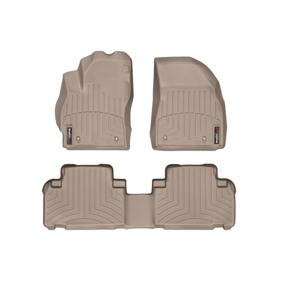 WeatherTech Custom Fit FloorLiners compatible with 2012-2015 Mazda MAZDA5 - 1st & 2nd Row, Tan