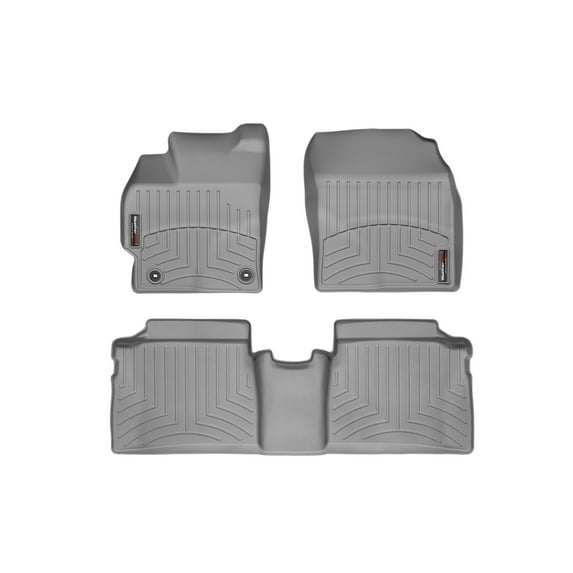 WeatherTech Custom Fit FloorLiners compatible with 2012-2015 Toyota Prius - 1st & 2nd Row, Grey