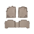 thumbnail image 1 of WeatherTech Custom Fit FloorLiners compatible with 2012-2015 Toyota Tacoma - 1st & 2nd Row, Tan, 1 of 5