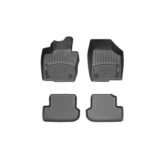 WeatherTech Custom Fit FloorLiners compatible with 2012-2019 VW Beetle - 1st & 2nd Row (2-pc. Rear Liner), Black