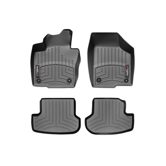 WeatherTech Custom Fit FloorLiners compatible with 2012-2019 VW Beetle - 1st & 2nd Row (2-pc. Rear Liner), Black