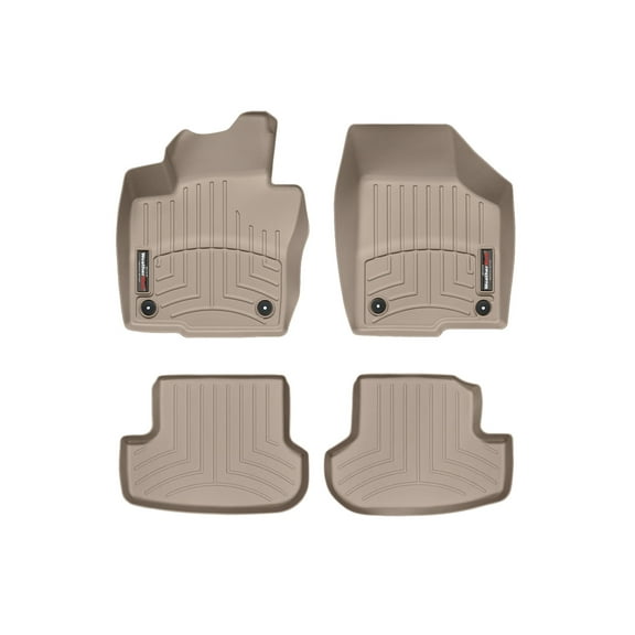 WeatherTech Custom Fit FloorLiners compatible with 2012-2019 VW Beetle - 1st & 2nd Row (2-pc. Rear Liner), Tan
