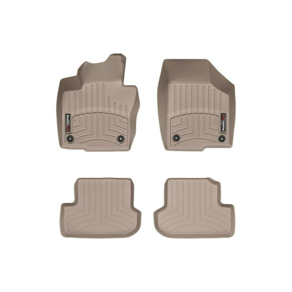 WeatherTech Custom Fit FloorLiners compatible with 2012-2019 VW Beetle - 1st & 2nd Row (2-pc. Rear Liner), Tan