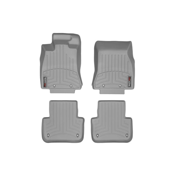 WeatherTech Custom Fit FloorLiners compatible with 2013-2015 Jaguar XF - 1st & 2nd Row (2-pc. Rear Liner), Grey