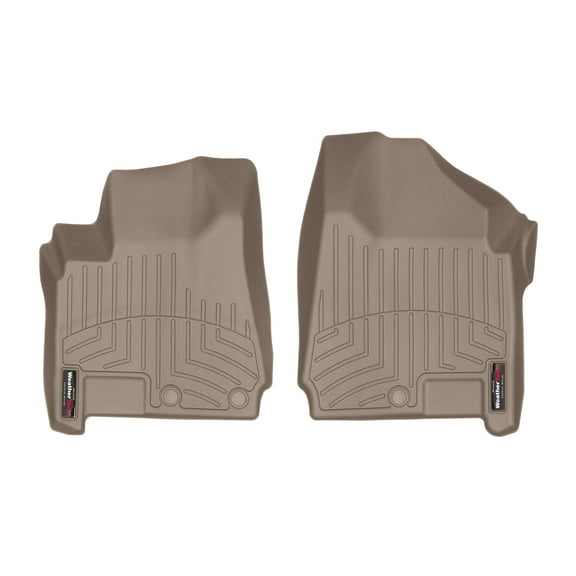 WeatherTech Custom Fit FloorLiners compatible with 2012-2012 Cadillac SRX - 1st Row (Driver & Passenger), Tan