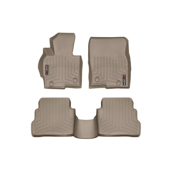 WeatherTech Custom Fit FloorLiners compatible with 2013-2016 Mazda CX-5 - 1st & 2nd Row, Tan