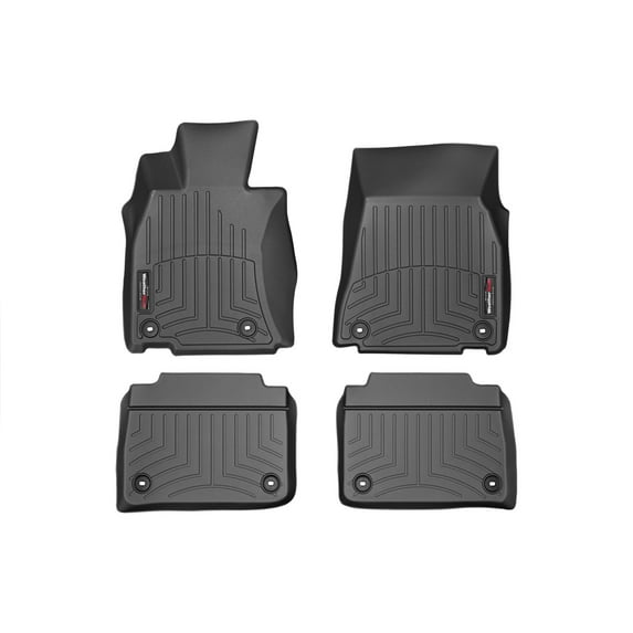 WeatherTech Custom Fit FloorLiners compatible with 2013-2017 Lexus LS - 1st & 2nd Row (2-pc. Rear Liner), Black
