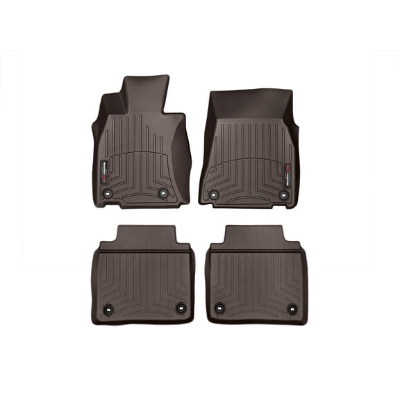 WeatherTech Custom Fit FloorLiners compatible with 2013-2017 Lexus LS - 1st & 2nd Row (2-pc. Rear Liner), Cocoa