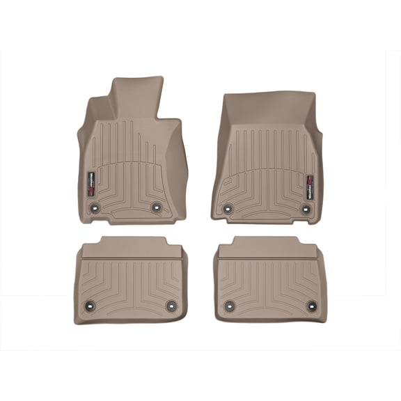 WeatherTech Custom Fit FloorLiners compatible with 2013-2017 Lexus LS - 1st & 2nd Row (2-pc. Rear Liner), Tan