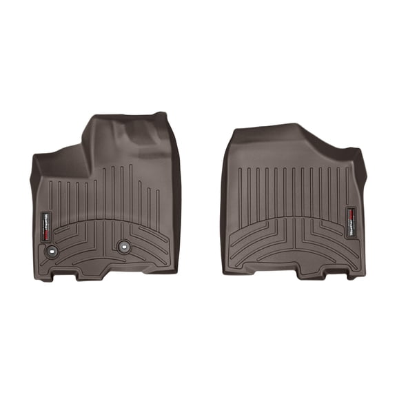 WeatherTech Custom Fit FloorLiners compatible with 2013-2020 Toyota Sienna - 1st Row (Driver & Passenger), Cocoa