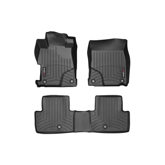 WeatherTech Custom Fit FloorLiners compatible with 2013-2022 Acura ILX - 1st & 2nd Row, Black