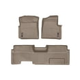 thumbnail image 1 of WeatherTech Custom Fit FloorLiners compatible with 2012-2014 Ford F-150 - 1st & 2nd Row, Tan, 1 of 5