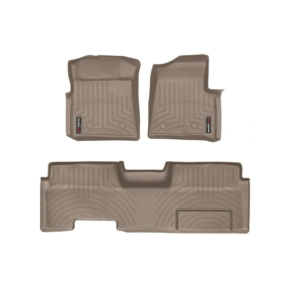 WeatherTech Custom Fit FloorLiners compatible with 2014-2014 Ford F-150 - 1st & 2nd Row, Tan