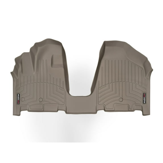 WeatherTech Custom Fit FloorLiners compatible with 2008-2012 Kia Sedona - 1st Row - Over The Hump, Tan