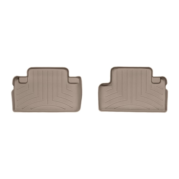 WeatherTech Custom Fit FloorLiners compatible with Infiniti QX50, EX - 2nd Row (2-Piece Liner), Tan