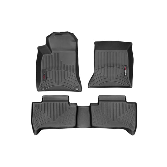 WeatherTech Custom Fit FloorLiners compatible with 2014-2017 Mercedes B-Class Electric Drive - 1st & 2nd Row, Black