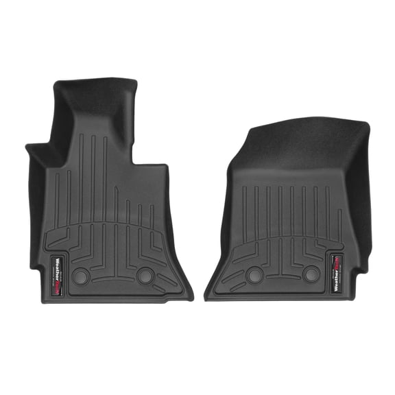 WeatherTech Custom Fit FloorLiners compatible with 2014-2019 Chevrolet Corvette - 1st Row (Driver & Passenger), Black