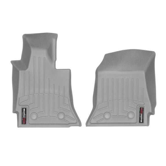 WeatherTech Custom Fit FloorLiners compatible with 2014-2019 Chevrolet Corvette - 1st Row (Driver & Passenger), Grey