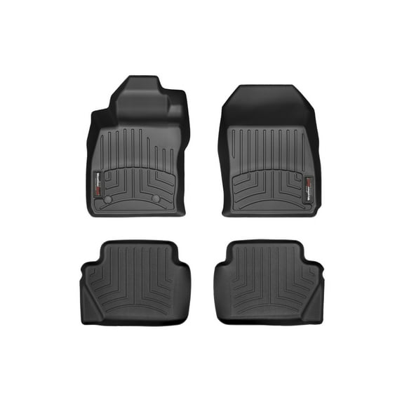 WeatherTech Custom Fit FloorLiners compatible with 2014-2019 Ford Fiesta - 1st & 2nd Row (2-pc. Rear Liner), Black