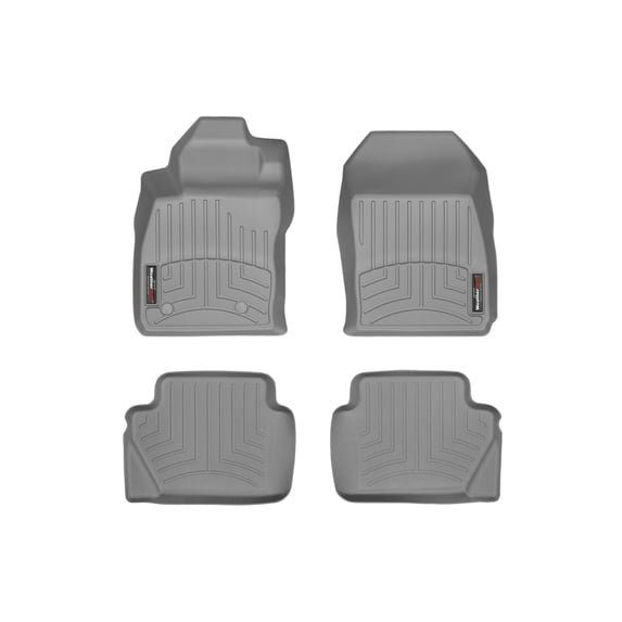 WeatherTech Custom Fit FloorLiners compatible with 2014-2019 Ford Fiesta - 1st & 2nd Row (2-pc. Rear Liner), Grey