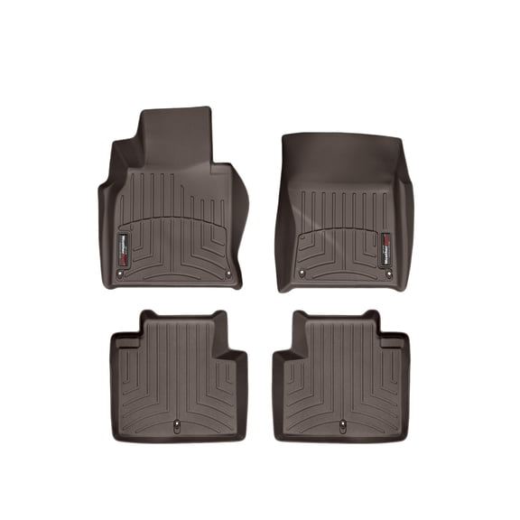 WeatherTech Custom Fit FloorLiners compatible with 2014-2019 Infiniti Q70 - 1st & 2nd Row (2-pc. Rear Liner), Cocoa