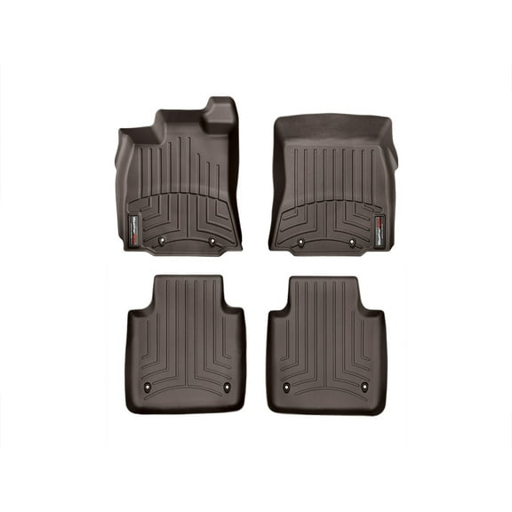 WeatherTech Custom Fit FloorLiners compatible with 2014-2019 Jaguar XJ Series - 1st & 2nd Row (2-pc. Rear Liner), Cocoa
