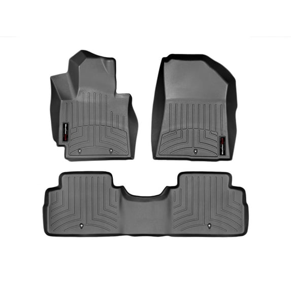 WeatherTech Custom Fit FloorLiners compatible with 2014-2019 Kia Soul - 1st & 2nd Row, Black