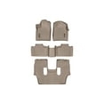 thumbnail image 1 of WeatherTech Custom Fit FloorLiners compatible with 2015-2015 Dodge Durango - Complete Set (1st, 2nd, & 3rd Row), Tan, 1 of 5