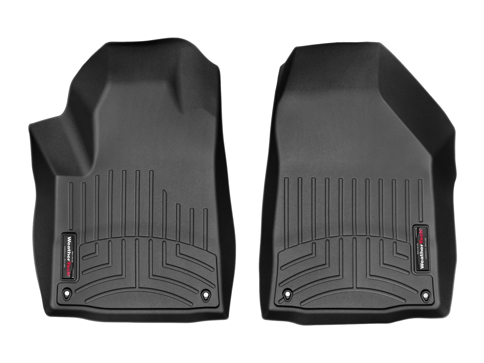 WeatherTech Custom Fit FloorLiners compatible with 2016-2018 Jeep Cherokee - 1st Row (Driver & Passenger), Black